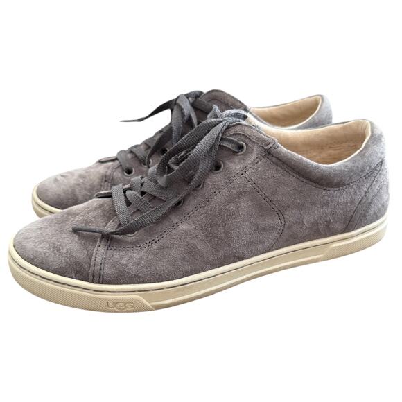 UGG Australia Suede Wool-Lined Sneakers Gray Size 8.5 - Picture 2 of 7